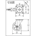 【CAINZ-DASH】シシクＳＩＳＩＫＵアドクライス ステンレスキャスター　制電性ウレタン車輪付自在 SUNJ-150-SEUW【別送品】