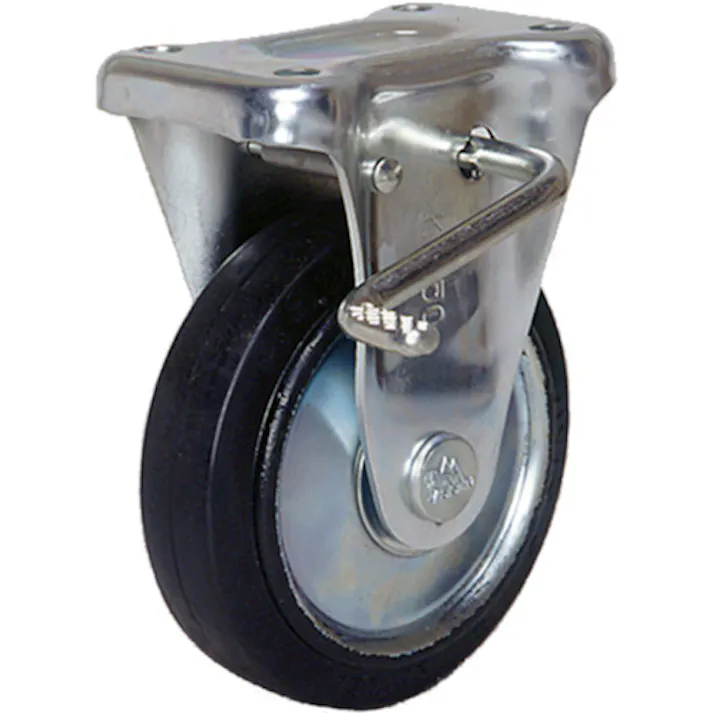 【CAINZ-DASH】シシクSISIKUアドクライス スタンダードプレスキャスター ゴム車輪 固定ストッパー付 75径 WKB-75【別送品】