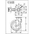 【CAINZ-DASH】シシクＳＩＳＩＫＵアドクライス 緩衝キャスター　自在　１５０径　ゴム車輪 SAJ-HO-150W【別送品】