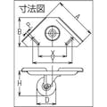 【CAINZ-DASH】シシクＳＩＳＩＫＵアドクライス コーナーキャスター　ナイロン車輪　７５径　ユニクロメッキ CC-75U-BN【別送品】