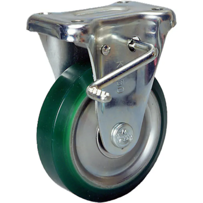 【CAINZ-DASH】シシクSISIKUアドクライス スタンダードプレスキャスター ウレタン車輪 固定ストッパー付 75径 UWKB-75【別送品】