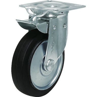 【CAINZ-DASH】シシクＳＩＳＩＫＵアドクライス 自在⇔固定切換キャスター　ゴム車輪　１５０径 NJK-150W【別送品】