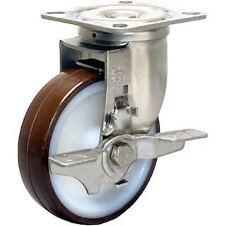 【CAINZ-DASH】シシクSISIKUアドクライス ステンレスキャスター 自在ウレタンブレーキ付 SUNJB-150-POTH【別送品】