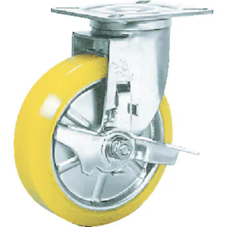 【CAINZ-DASH】シシクSISIKUアドクライス ステンレスキャスター 制電性ウレタン車輪自在ストッパー付 SUNJB-150-SEUW【別送品】