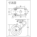 【CAINZ-DASH】シシクＳＩＳＩＫＵアドクライス 緩衝キャスター５　自在　１００径　Ｒゴム車 SAJ-TS6-100R【別送品】