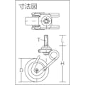 【CAINZ-DASH】シシクＳＩＳＩＫＵアドクライス 緩衝キャスター５　自在　ネジ込み　１００径　Ｒゴム車 SAJ-TS6-SJ-100R【別送品】