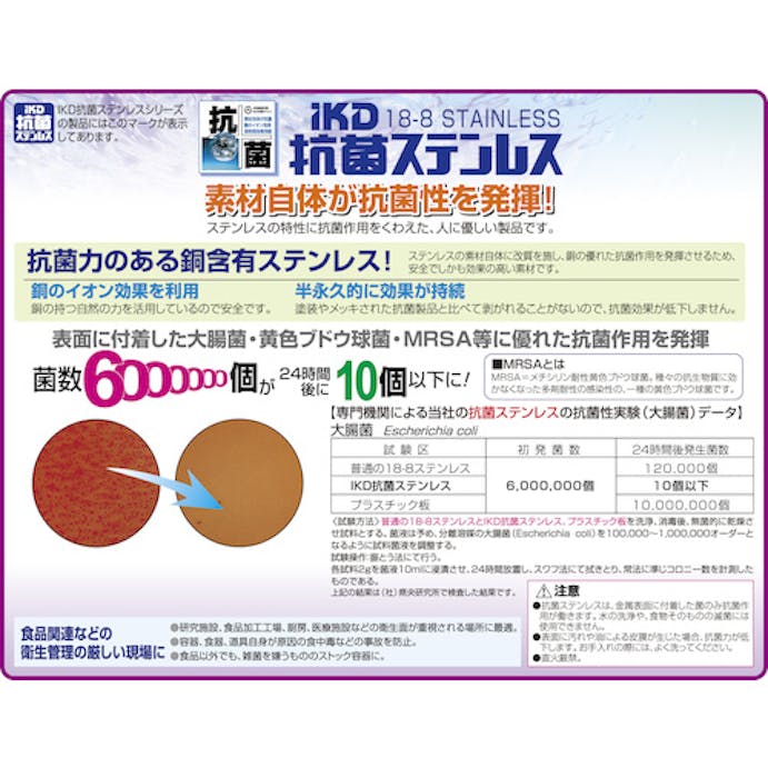 【CAINZ-DASH】日本メタルワークス 抗菌角バット手札型 K02700000490【別送品】