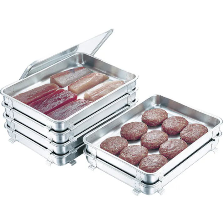 【CAINZ-DASH】日本メタルワークス 抗菌生鮮バット 6枚取 K02700000950【別送品】