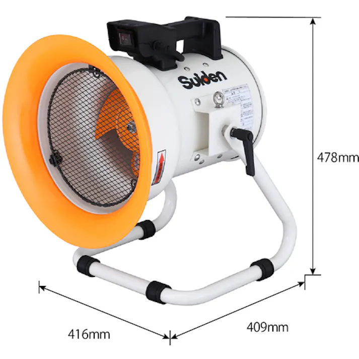 【CAINZ-DASH】スイデン 送風機 マルチアングルファン ハネ200mm 単相100V SJF-200LA-1【別送品】