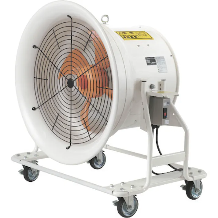 【CAINZ-DASH】スイデン 送風機 どでかファン ハネ600mm 3相200V 低騒音・省エネタイプ 角度調節可能 4輪キャスター付 SJF-T604A【別送品】