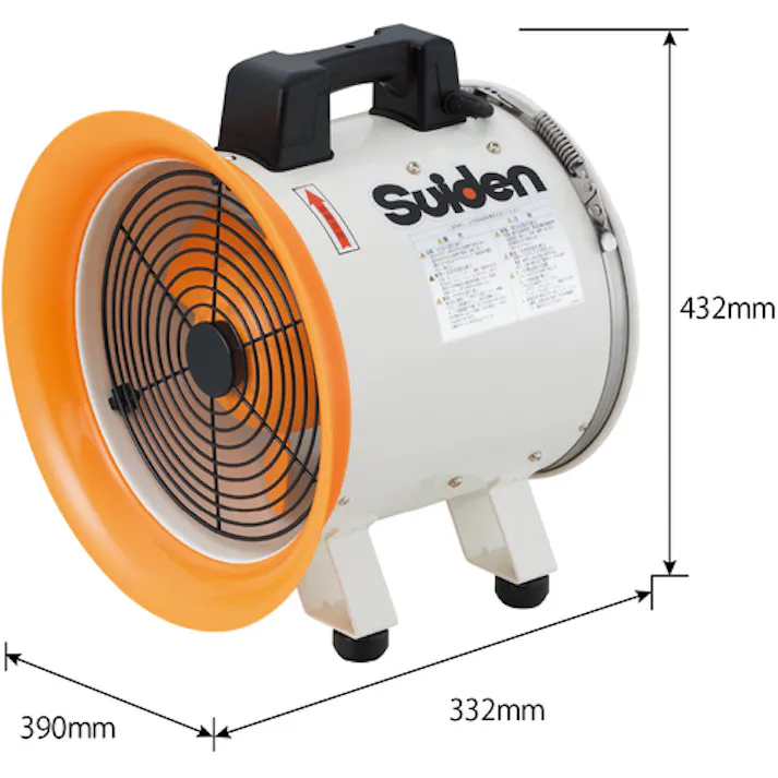 【CAINZ-DASH】スイデン 送排風機 ポータブル型 ハネ径288mm 三相200V SJF-300RS-3【別送品】