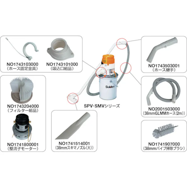 【CAINZ-DASH】スイデン φ38 GLMMホース組品 2m 2001503000【別送品】