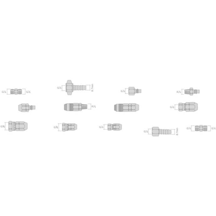 【CAINZ-DASH】アネスト岩田 エアーホース用継手　クイックジョイント（プラグ）　接続口径Φ６～６．５ｍｍ（カプラ） AJQ-02PN【別送品】