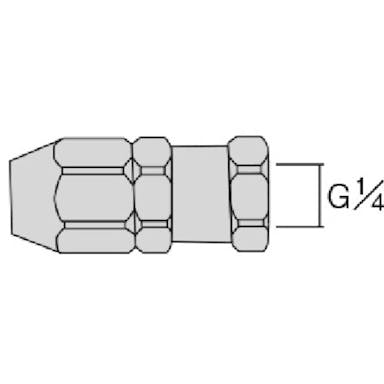 【CAINZ-DASH】アネスト岩田 塗装ホース用継手　ホースジョイント　Ｇ１／４袋ナット AJU-02F【別送品】