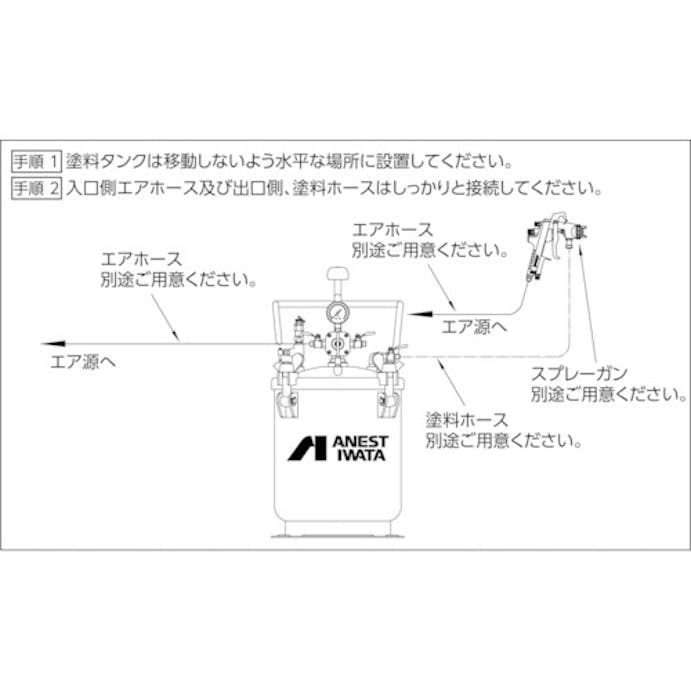 【CAINZ-DASH】アネスト岩田 塗料加圧タンク　汎用　（手動攪拌式）１０Ｌ PT-10D【別送品】