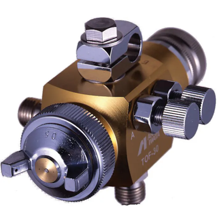 【CAINZ-DASH】アネスト岩田 液体塗布用自動スプレーガン(大形) 霧化エア分離タイプ ノズル口径Φ1.3 TOF-30-13【別送品】