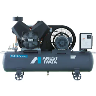 【CAINZ-DASH】アネスト岩田 レシプロコンプレッサ(タンクマウント・オイルフリータイプ)60Hz モーター出力1.5kW TFP15CF-10M6【別送品】