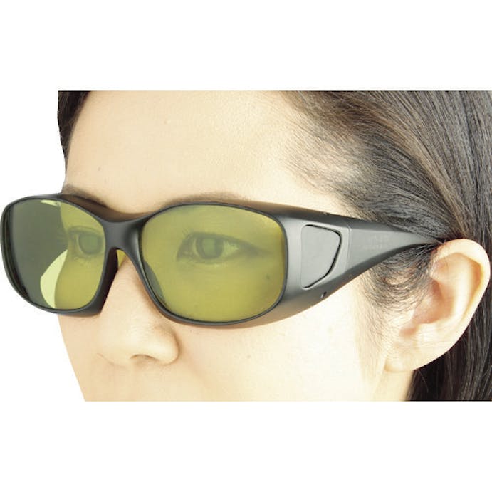 【CAINZ-DASH】理研オプテック レーザー用二眼型保護メガネ（ＹＡＧ・ファイバー用）メガネ併用可 RSX-4-YG-EP【別送品】