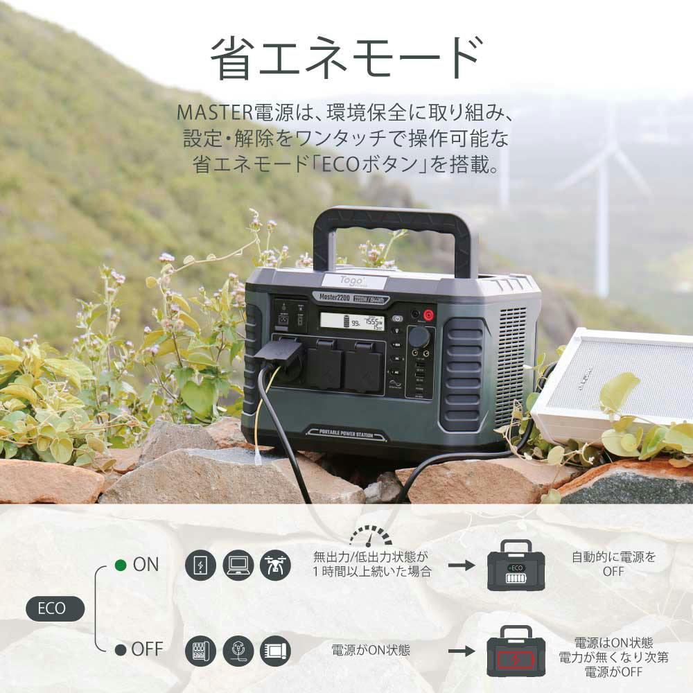 TogoPower ポータブル電源 1800W TPS1800 USB機能付き | 発電機