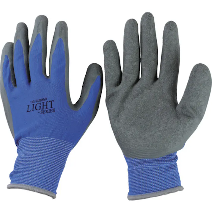 【CAINZ-DASH】おたふく手袋 13G天然ゴム背抜き手袋 ブルー LL A-371-BL-LL【別送品】