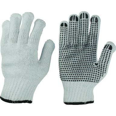 【CAINZ-DASH】おたふく手袋 選べるサイズ　スベリ止手袋１２双　ブラック　Ｌ 205-BK-L【別送品】