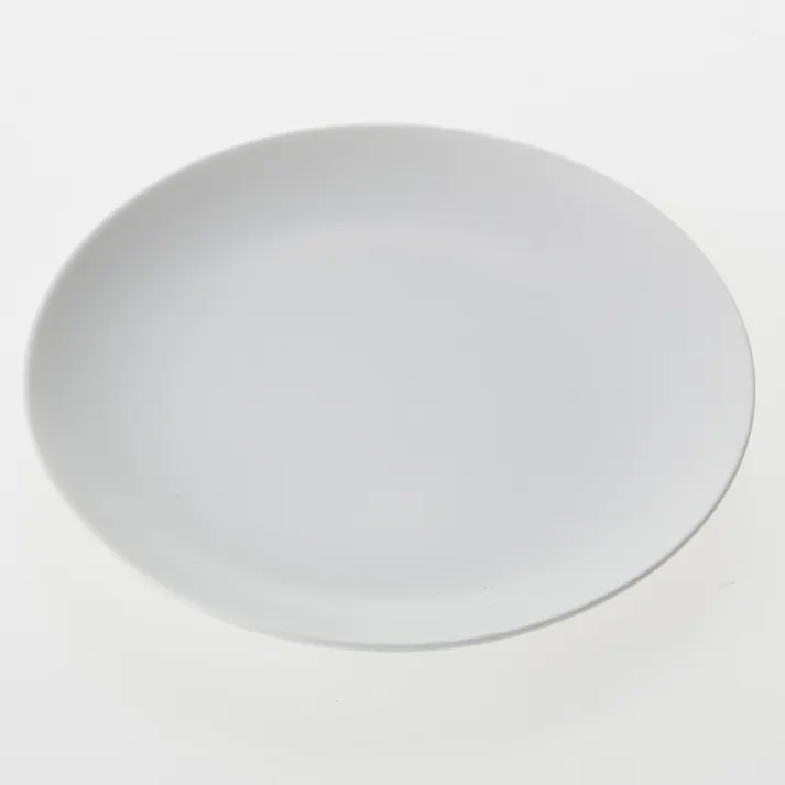 丸皿白磁 18cm