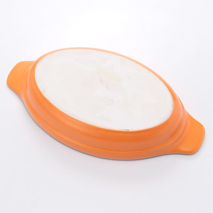 ふっ素加工耐熱食器楕円手付き オレンジ HA4682(販売終了)