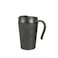 飲みやすい 真空フタ付マグカップ 400ml ブラック