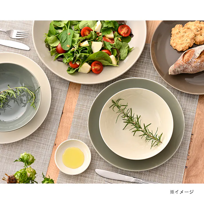 軽スタ軽量磁器食器 9cm小皿 クリーム HA5807(販売終了)