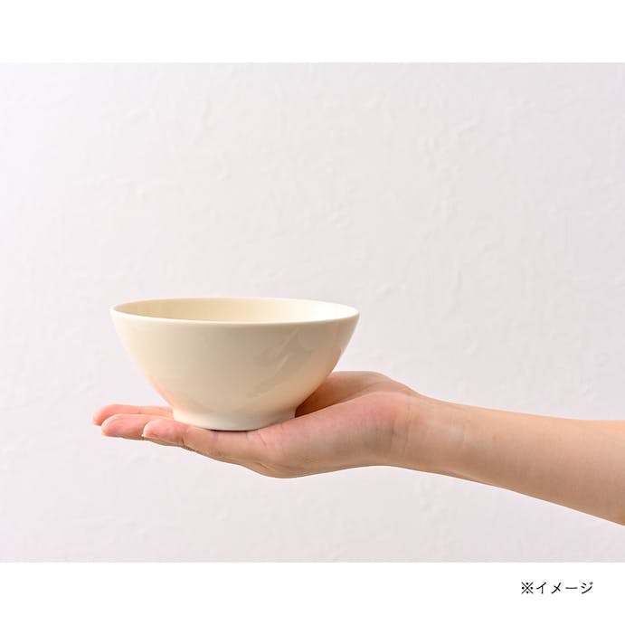 軽スタ軽量磁器食器 丼ぶり小 クリーム HA5819