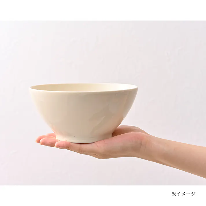 軽スタ軽量磁器食器 丼ぶり大 クリーム HA5823