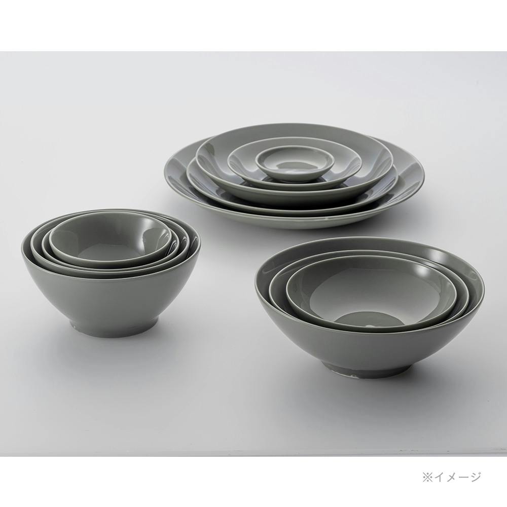 軽スタ軽量磁器食器 18cmボウル大 クールグレー | 食器・グラス