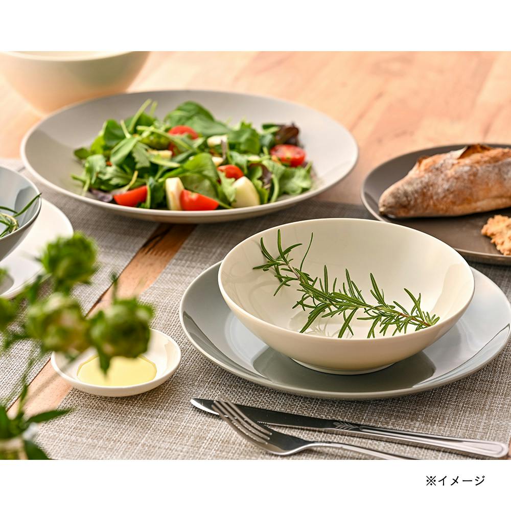 軽スタ軽量磁器食器 24cm大皿 クリーム | 食器・グラス・カトラリー