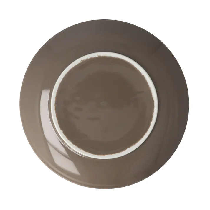 軽スタ軽量磁器食器 24cm大皿 ブラウン