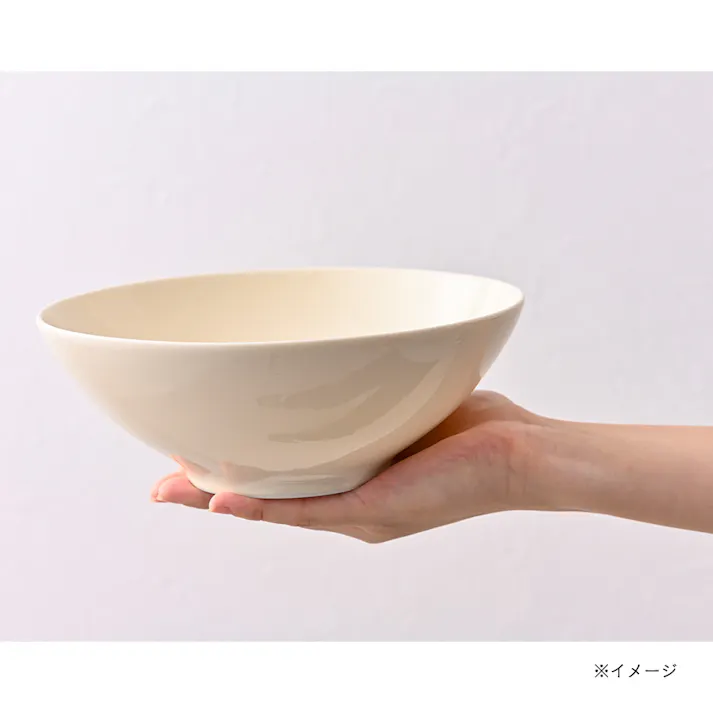 軽スタ軽量磁器食器 ラーメン丼ぶり クリーム