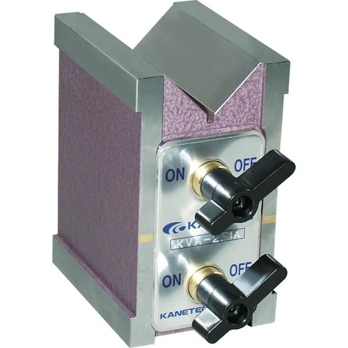 【CAINZ-DASH】カネテック マグネットブロック 二面吸着V形ホルダ 吸着力392N KVA-2F1A【別送品】