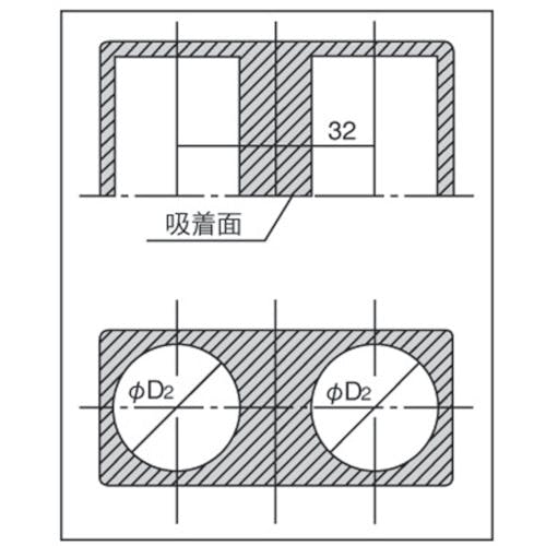 CAINZ-DASH】カネテック 永磁ホルダ ネオジム磁石 角形・ねじ穴あり KM