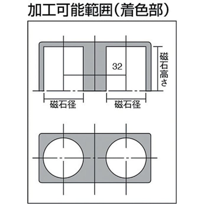 【CAINZ-DASH】カネテック 永磁ホルダ　ネオジム磁石　角形・ねじ穴あり KM-06S【別送品】