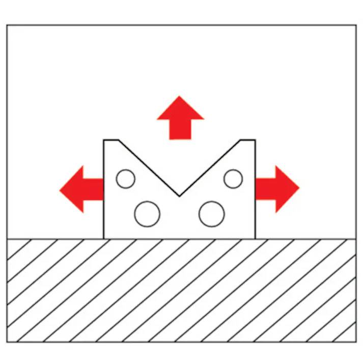 【CAINZ-DASH】カネテック V形チャックブロック(2個1組) KTV-1【別送品】