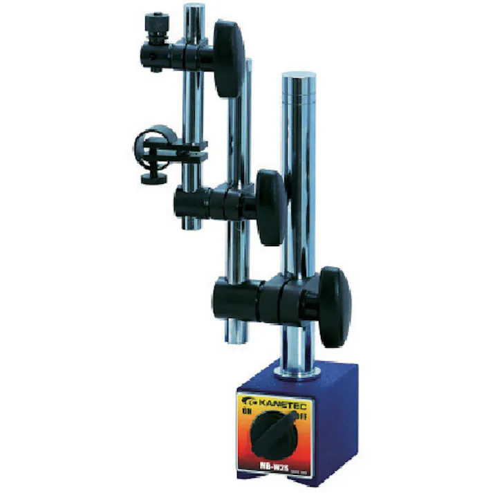【CAINZ-DASH】カネテック マグネットスタンド(支柱タイプ) マグネットベース 微動調整付 吸着力1000N 主柱Φ20×178mm 支柱Φ14×165mm/Φ12×130mm MB-W2S【別送品】