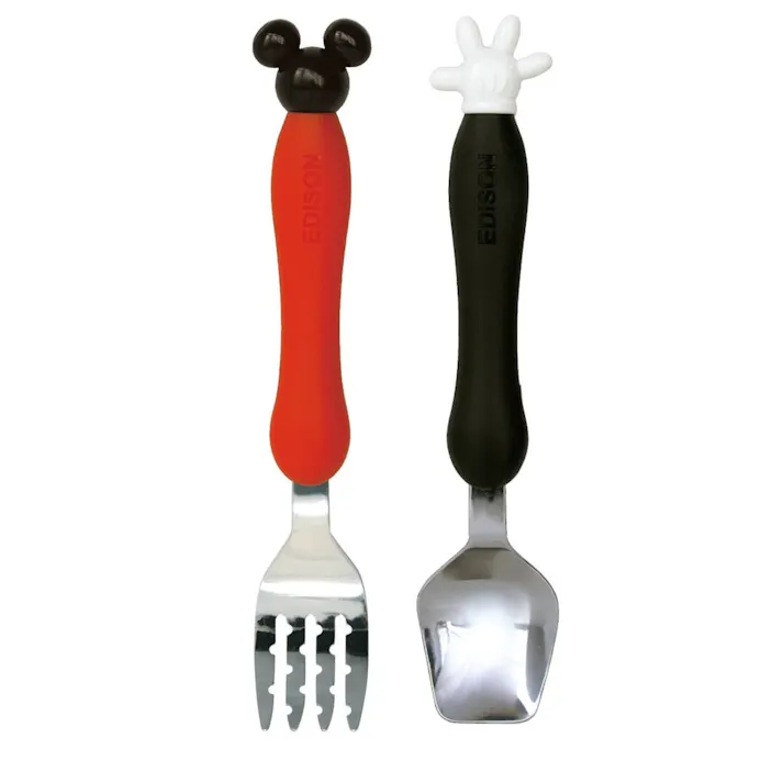 子供用食器 エジソン フォーク&スプーン ミッキーマウス