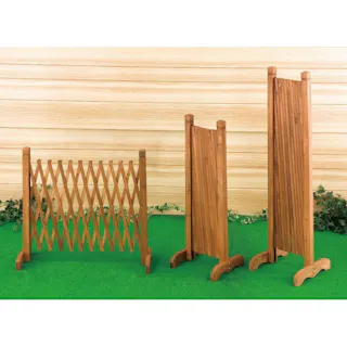 伸縮フェンス ブラウン 150×90cm