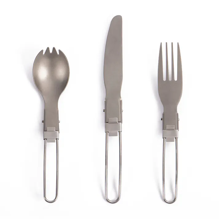 チタンカトラリー 3点セット TIK22-30SV