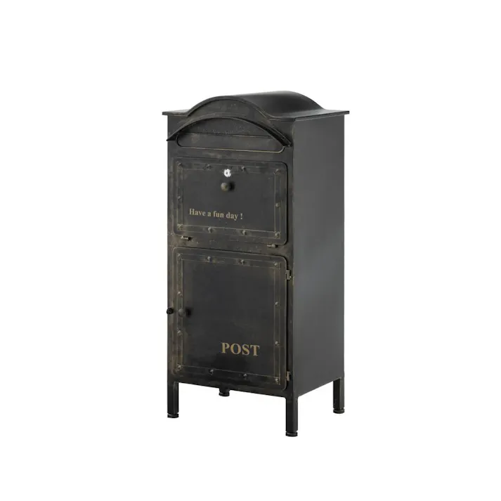 ガーデン収納ポスト MB15 ブラック 幅42cm 高さ91cm 奥行34cm