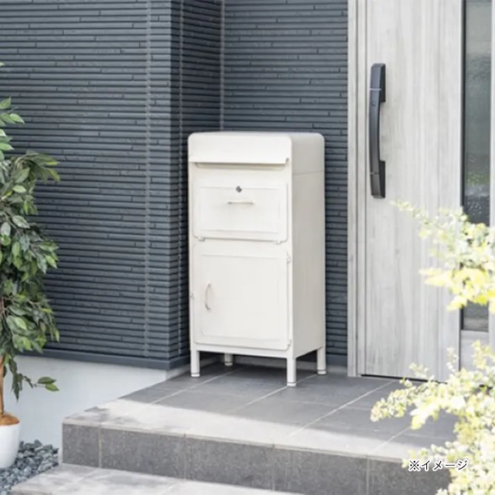 ガーデン収納ポスト MB16 ホワイト 幅42cm 高さ91cm 奥行34cm