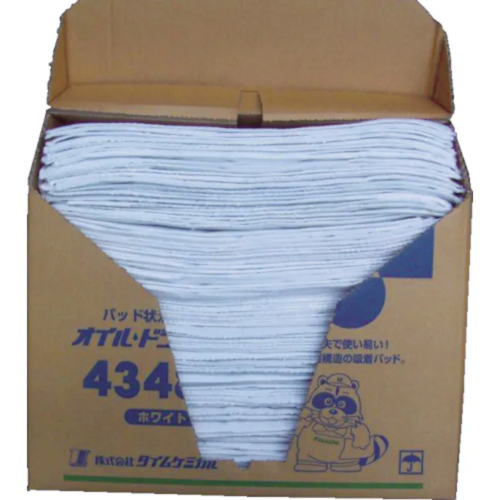 【CAINZ-DASH】タイムケミカル オイルドライパッド(43cm×48cm×100枚) ホワイト 4348N【別送品】