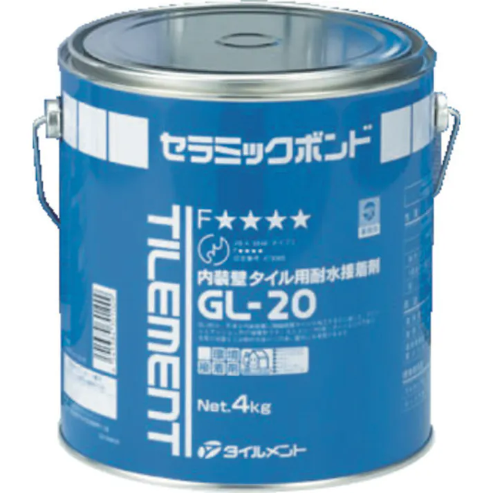 【CAINZ-DASH】タイルメント タイル用接着剤 GL-20 4kg 30100040【別送品】