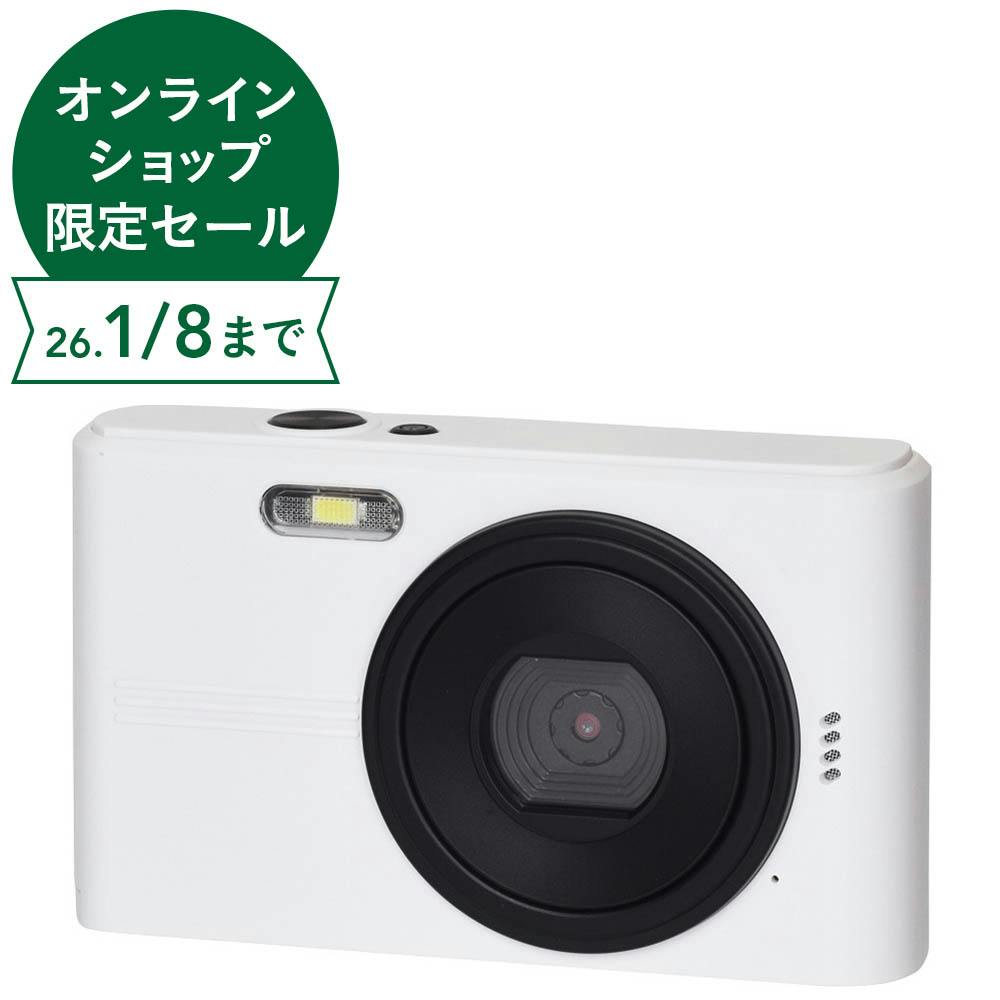 KEIYO コンパクトデジタルカメラ ホワイト×ブラック NT-DC001-WBK