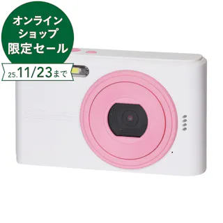 KEIYO コンパクトデジタルカメラ ホワイト×ピンク NT-DC001-WPK