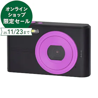 KEIYO コンパクトデジタルカメラ ブラック×パープル NT-DC001-BPL